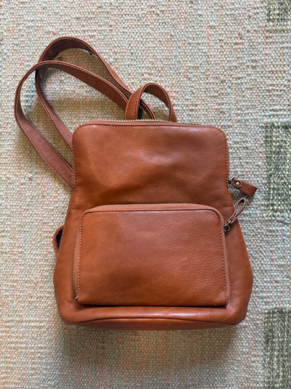 Small Backpack Bag in Cognac